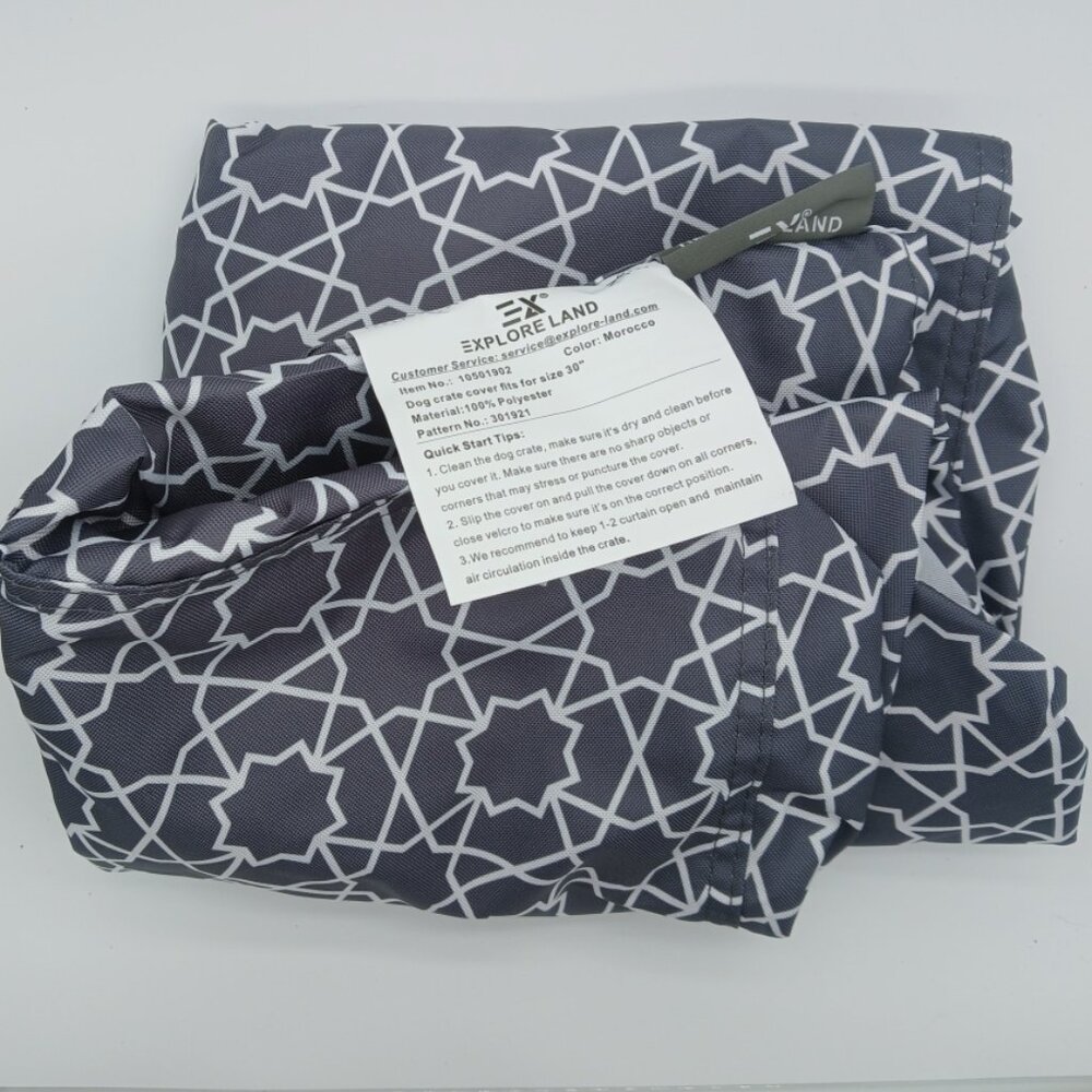 *Discounted* New Explore Land 30" Dog Crate Cover (Morocco Pattern)